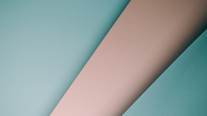 Poster - Pink and blue pastel flat lay background with sharp layers and shadows with copy space gender