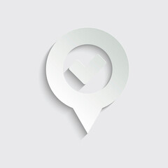 Poster - paper map point icon. GPS icon