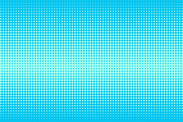 Poster - Blue halftone background. Blue tone from dots. Pattern with a gradient. Vintage texture. Vector illustration. Stock image.