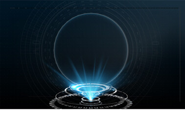 Poster - Futuristic circle vector HUD, GUI, UI interface screen design. Abstract style on blue background. Abstract vector background. Abstract technology communication design innovation concept background.
