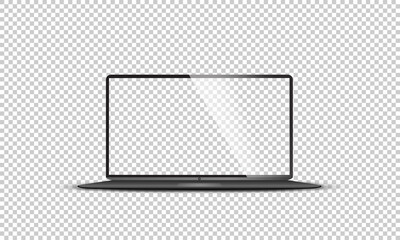 Realistic set of monitor, laptop, tablet, smartphone - Stock Vector illustration.