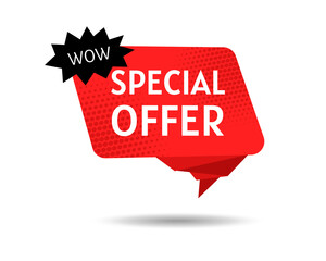 Wall Mural - Black Friday sale red banner template, special offer. Abstract advertising sign banner of sale, promotion. Super sale and discount. Halftone dot background. Isolated vector illustration