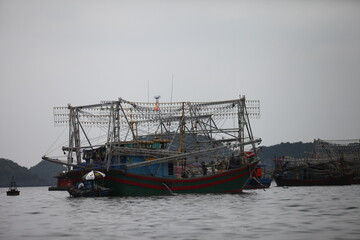 Floating Fishing Village In The Ha Long Bay. Cat Ba Island, Vietnam Asia. Cat Ba, Vietnam - March 5, 2020