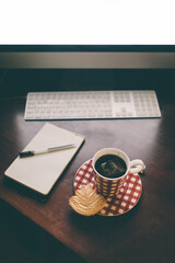 Hot Tea On Work Desk