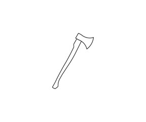 Wall Mural - Axe, equipment, tool icon. Vector illustration, flat design.