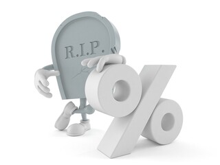 Sticker - Grave character with percent symbol