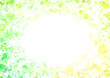 虹色グラデーションのフレーム　バブル　キラキラ