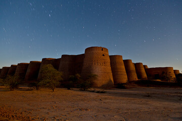 an old village in stary night, derawar for at night in star light 