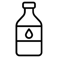 Canvas Print - 
A plastic milk bottle flat icon
