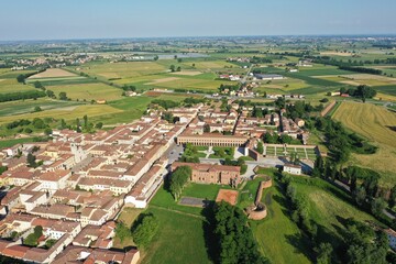 Aerial view of Sabbioneta World Heritage Site by UNESCO