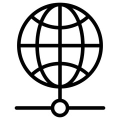 Wall Mural - 
A trendy vector design of global network sharing concept icon
