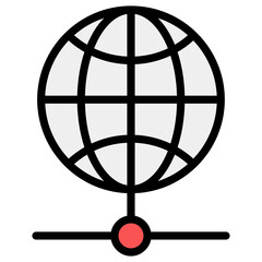 Wall Mural - 
A trendy vector design of global network sharing concept icon
