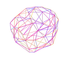 Poster - Abstract 3d render, background design, network concept
