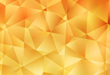  Light Yellow vector polygon abstract backdrop.