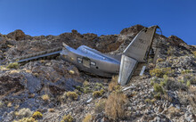 DEATH VALLEY NATIONAL PARK, UNITED STATES - Sep 14, 2018: Death Valley Plane Wreck Site