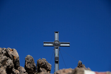 The summit cross of the 2366 meter high 