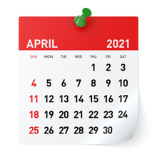 April 2021 - Calendar