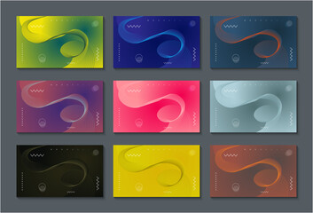 Poster - abstract curve lines background with various modern colour. Modern, minimalist, suitable for wallpapers, banners, backgrounds, cards, book illustrations, landing pages, etc.
