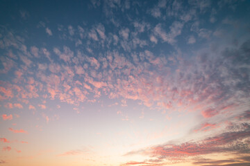 Cirrocumulus clouds sunset sky landscape