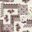 Patchwork paisley and border pattern