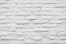 White Stone Cladding Wall Texture Background