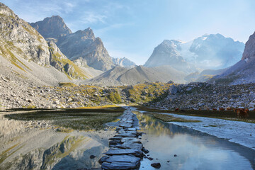 Lac Des Vaches, Vanoise national park in french alps, France