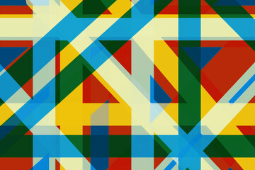 Poster - Modern minimalist abstract pattern background in vivid multicolor