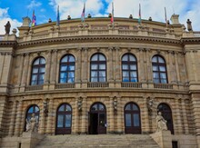 The Rudolfinum Is A Building In Prague, Czech Republic. It Is Designed In The Neo-Renaissance Style And Is Situated On Jan Palach Square.