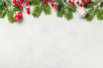 Wall Mural - Christmas decoration background. Christmas card