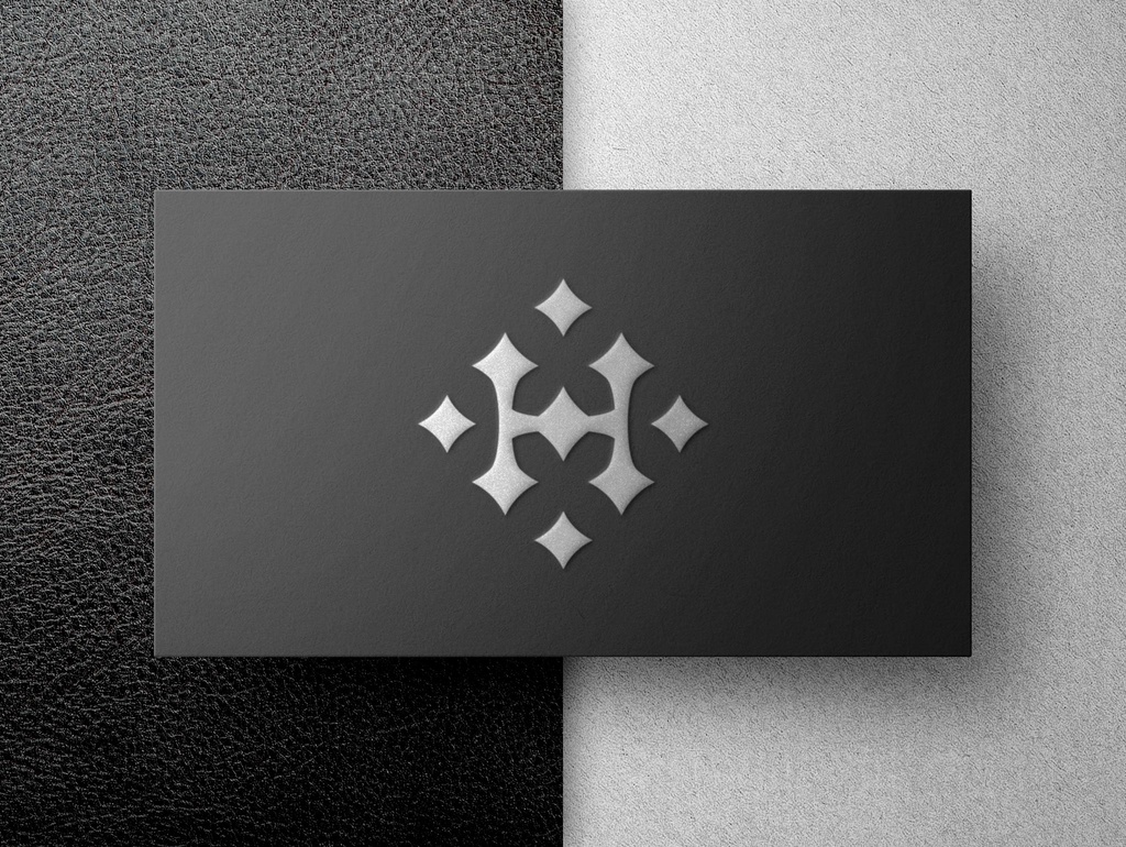 Dark Paper Silver Foil Embossed Business Card Mockup Stock Template | Adobe  Stock