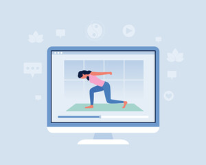 Wall Mural - online yoga