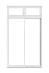 Wall Mural - Real modern house window frame isolated on white background with clipping path