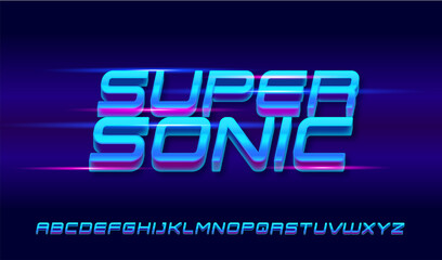 Poster - bold modern 3d futuristic title text effect