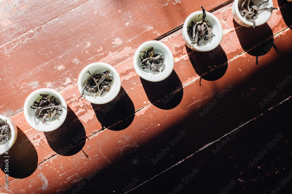 Tea leaves. Rites acrifice to gods in traditional Chinese rite Stock ...