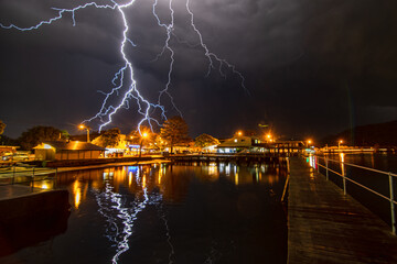 Wall Mural - Close Lightning Strike