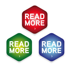 Poster - Read More hexagon label set