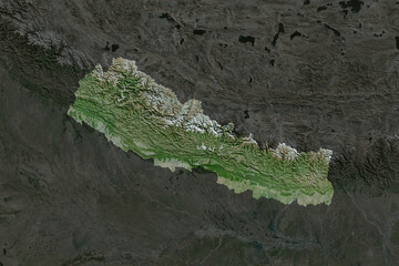  Nepal. Neighbourhood desaturated. Satellite