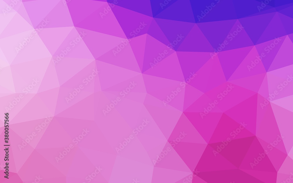 Light Pink, Blue vector blurry triangle template. Shining illustration, which consist of triangles. New texture for your design.
