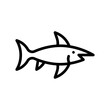 ocean related sword fish in water with eye and wings vector in lineal style,