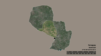 Location of Presidente Hayes, department of Paraguay,. Satellite