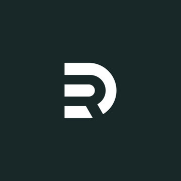 D logo initial DR letter D vector technology icon illustrations