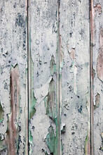 Cracked Paint On Old Wooden Door