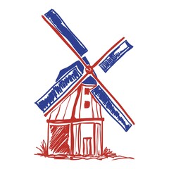 Wall Mural - windmill kinderdijk