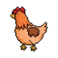 Poster - pixel art chicken