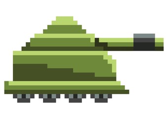 Wall Mural - Pixel art tank