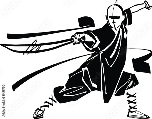 Dekoracja na wymiar  sylwetka-mistrza-kung-fu