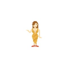 Wall Mural - pixel art actress