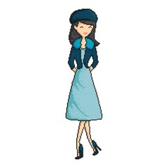 Sticker - pixel art woman