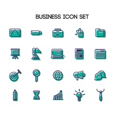 Wall Mural - set of business icons