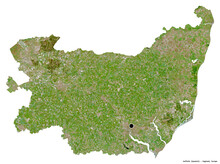 Suffolk, Administrative County Of England, On White. Satellite